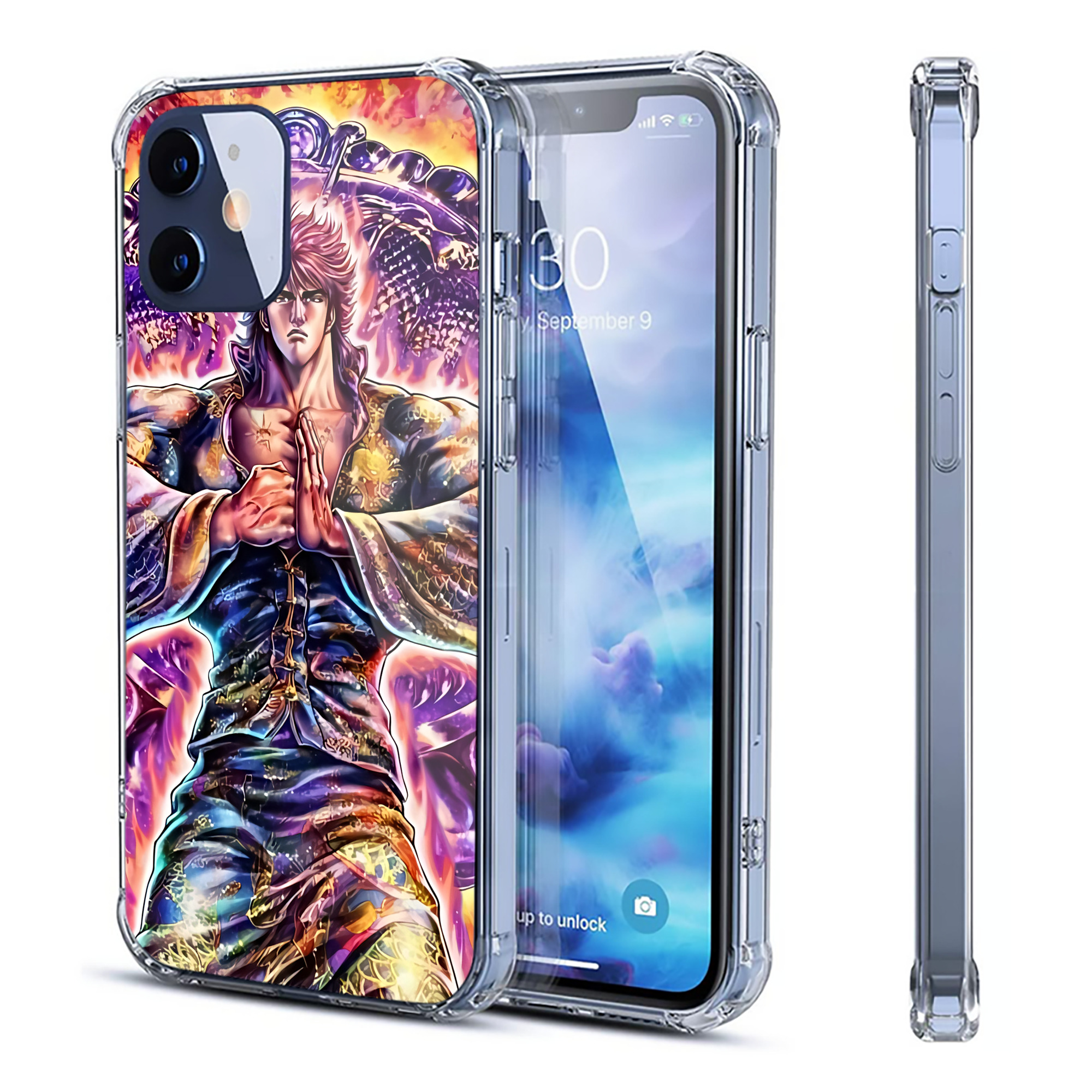 （画像用） 北斗の拳 Fist of the North Star 【iPhone 12シリーズ対応】透明スマホケース（クリアソフトケース）